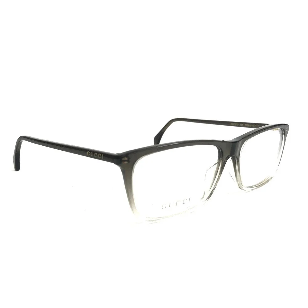 Gucci Eyeglasses Frames GG0553O 008 Dark Gray Fade Rectangle Full Rim 56-16-145